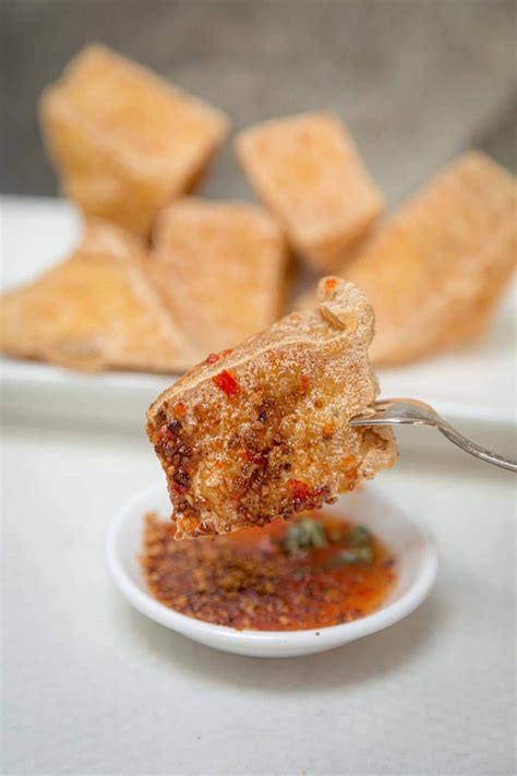 Thai Fried Tofu With Sweet Peanut Dipping Sauce Messy Vegan Cook