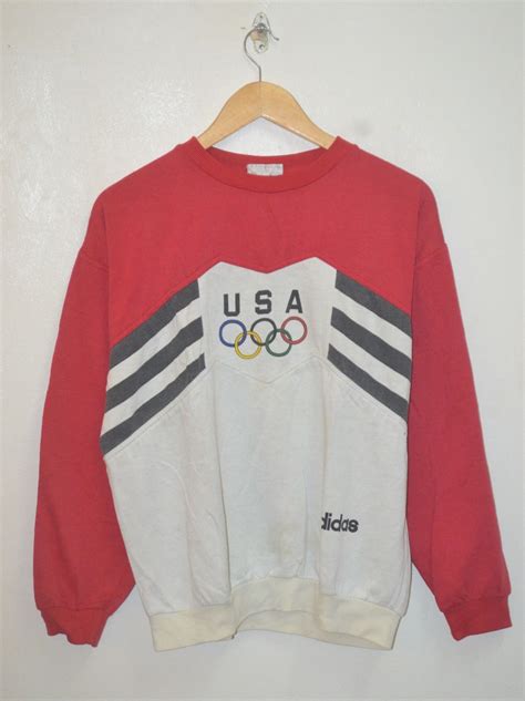 Vintage Rare Adidas Trefoil 80s 90s Run Dmc Olympic Sweatshirt