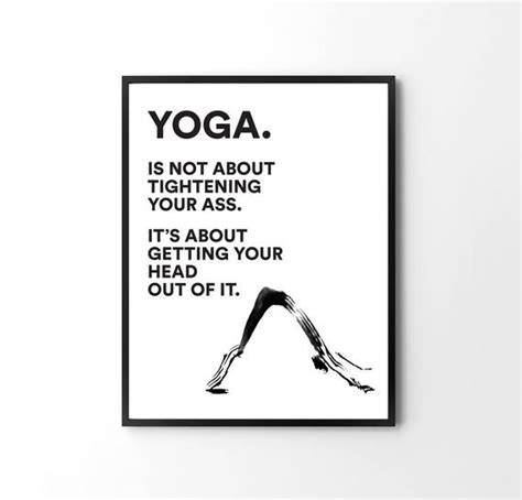 Funny Yoga Print Original Yoga Art Unique Yoga T Black Etsy Canada