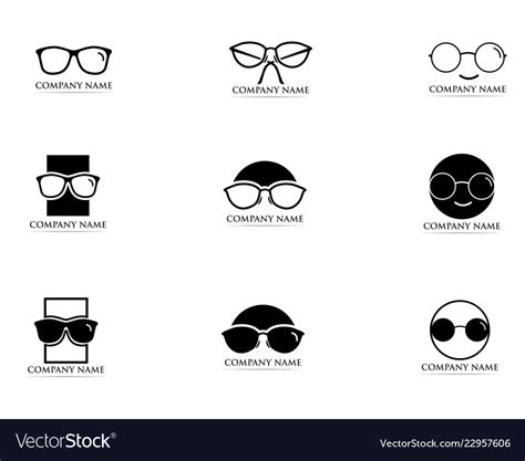glasses logo design royalty free vector image vectorstock