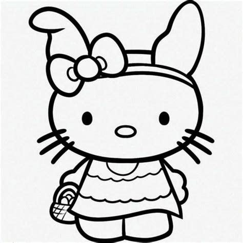 Halloween Hello Kitty Coloring Pages - Coloring Home
