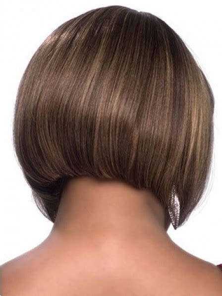 Amazing Chin Length Bob Straight Synthetic Wig With Full Bangs Chin