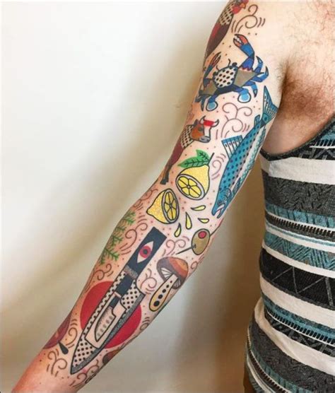 Cool chef tattoo with cross egg beater and knife with flames tattoo. Chef Knife Tattoos - 40 New Best Tattoos For Kitchen Lover