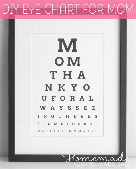 Maybe you would like to learn more about one of these? DIY Eye Chart - Personalized Mothers Day Gift