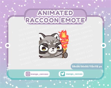Animated Raccoon Emote Riot Emote Etsy
