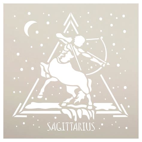 Sagittarius Astrological Zodiac Sign Stencil By Studior12 Stcl5150
