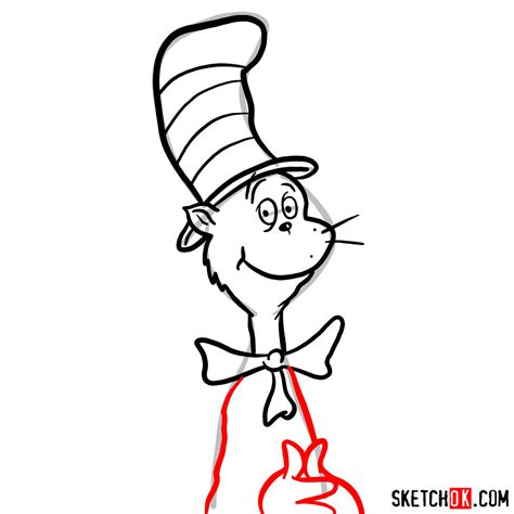 How To Draw The Cat In The Hat Sketchok Easy Drawing Guides