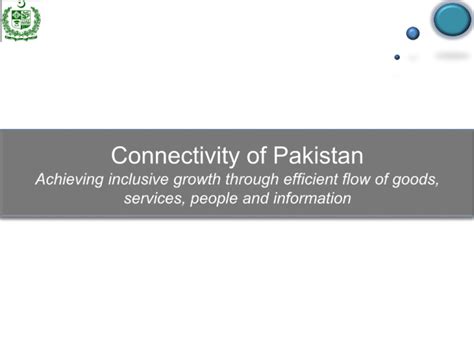 Connectivity Of Pakistan Ministry Of Planning Development