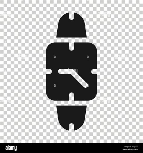Wrist Watch Icon In Flat Style Hand Clock Vector Illustration On White