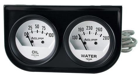 Autometer Auto Gauge 2 116 Oil Pressure And Water Temp Gauge Console
