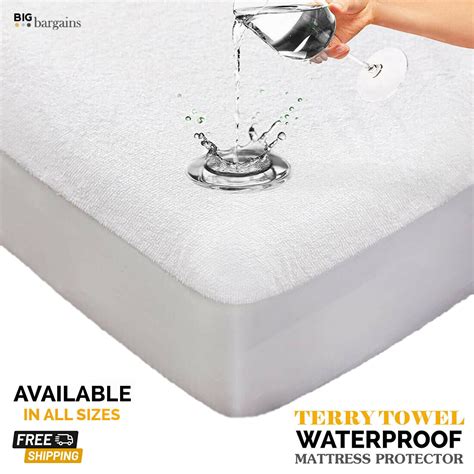 waterproof terry towel mattress protector extra fitted sheet bed cover all sizes ebay