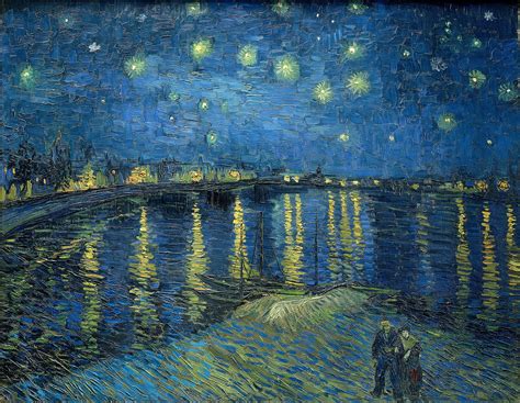Vincent Van Gogh Starry Night Over The Rh Ne X R