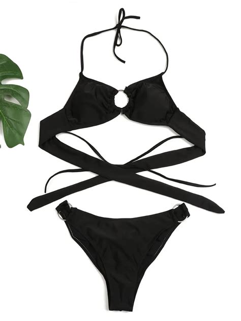 Zrtak Sexy Bikinis String Swimsuit Women Swimwear Rings Bikini Set 2023