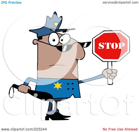 Royalty Free Rf Clipart Illustration Of A Black Police Officer