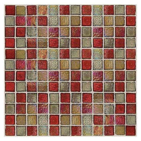 Daltile Egyptian Glass Garnet Gallery 12 In X 12 In X 6 Mm Glass Face