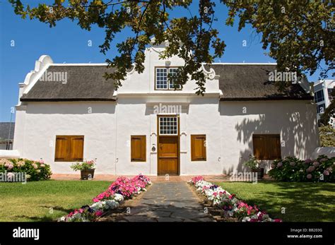 Typical Cape Dutch House In Stellenbosch South Africa Stock Photo Alamy