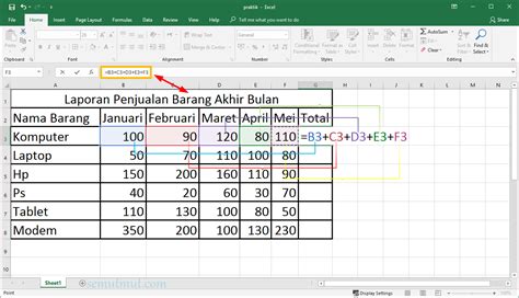 Cara Membuat Tabel Penjumlahan Di Excel Dengan Rumus If Hongkoong My
