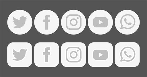 diseño vectorial logo conjunto de iconos de redes sociales 2174676