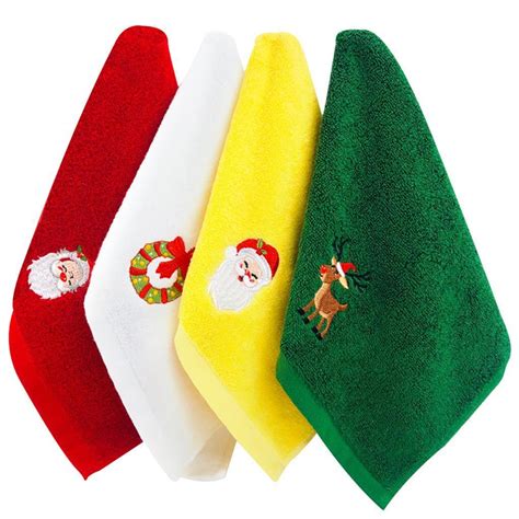 24pcs Cotton Christmas Hand Towels Lovely Premium Dish Towels Kitchen