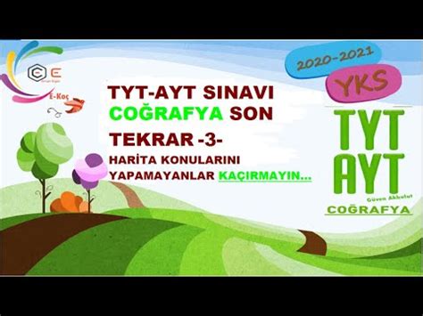 Tyt Ayt Sinavlari Co Rafya Har Ta Konulari Son Tekrar Youtube