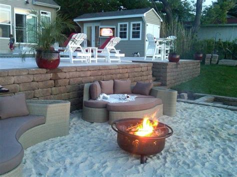 Sand Fire Pit Ideas Cool Sand Around Fire Pit At The Beach