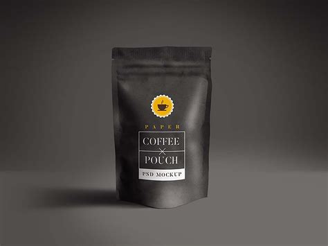 paper pouch packaging mockup psd