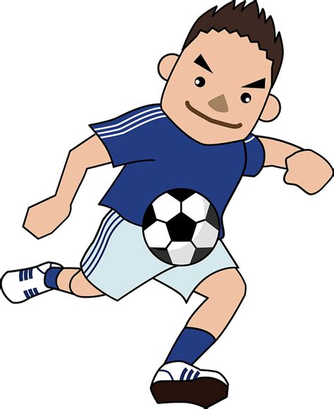 Soccer Player Is Kicking The Ball Clipart Free Download Transparent