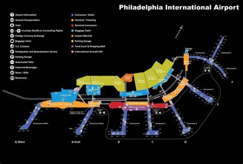 Phl Terminal Map Terminal Map Phl Pennsylvania Usa