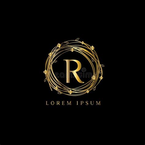 Luxury Logo Letter R Vector Logo Template Sign Symbol Icon Vector Luxury Frame Stock Vector