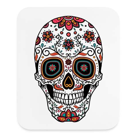 Crmn Sugar Skull Day Of The Dead 3 Mouse Pad Vertical