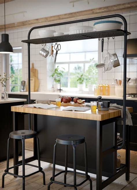 Los muebles de cocina ikea son baratos, están listos para ser enviados, se ofrecen en una variedad de estilos y son perfectos tanto para espacios considere cómo le gusta preparar y cocinar, y cómo le gusta almacenar sus artículos de vajilla y despensa. Vadholma Rack For Kitchen Island | The Best Ikea Kitchen ...