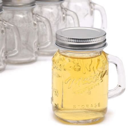24 pack ball clear mason jars 4 oz with lids and handles for wedding favors pack ralphs