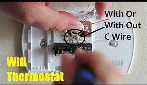 How To Install A Wifi Thermostat With Out And With C Wire - YouTube