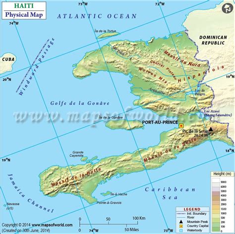 Physical Map Of Haiti