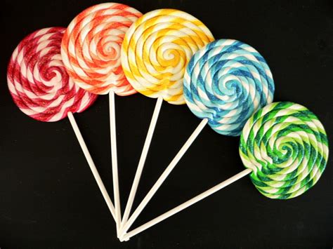 Fake Lollipop Large Big Carnival Candy Shoppe Clay Swirl Fake Lollipop