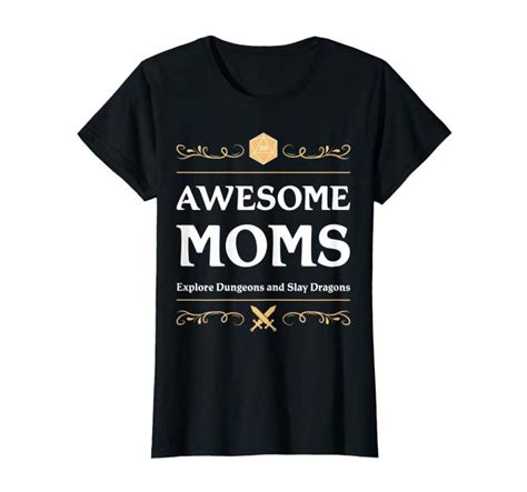 Awesome Moms Funny Roleplaying D20 Dice Tabletop Rpg Gamer T Shirt