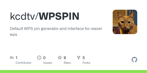 Github Kcdtvwpspin Default Wps Pin Generator And Interface For