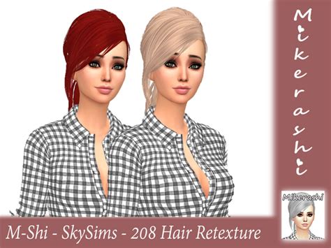 Sims 4 Hairs Ellie Simple Skysims 120 Hair Retextured