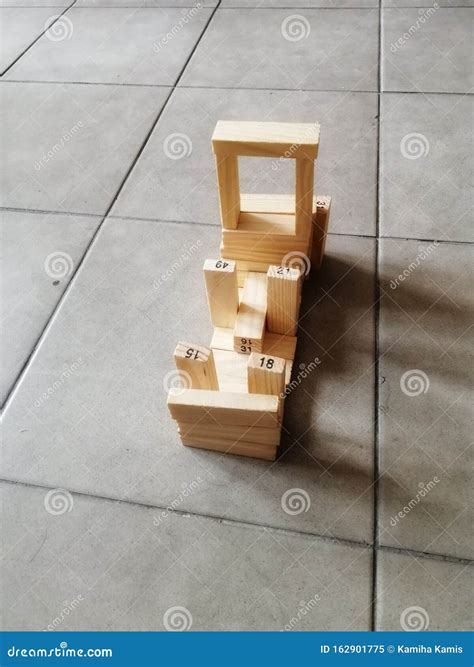 Closeup View Of Blocks Of Numbers On The Floor Stock Image Image Of