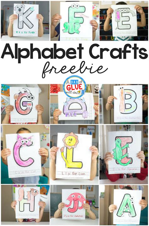 Animal Alphabet Letter Crafts A Dab Of Glue Will Do