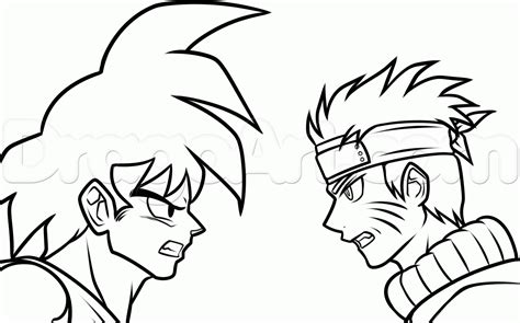 In such webpage , we additionally . How To Draw Goku And Naruto Step 13 | Chainimage