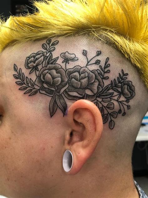 Floral Head Tattoo By Brent Severson Tattoos