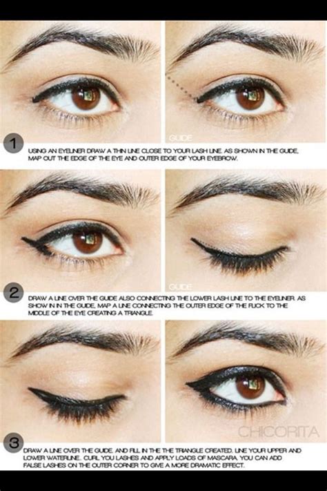 step by step easy wing eyeliner tips 💜😊 eyeliner for beginners cat eyeliner tutorial winged