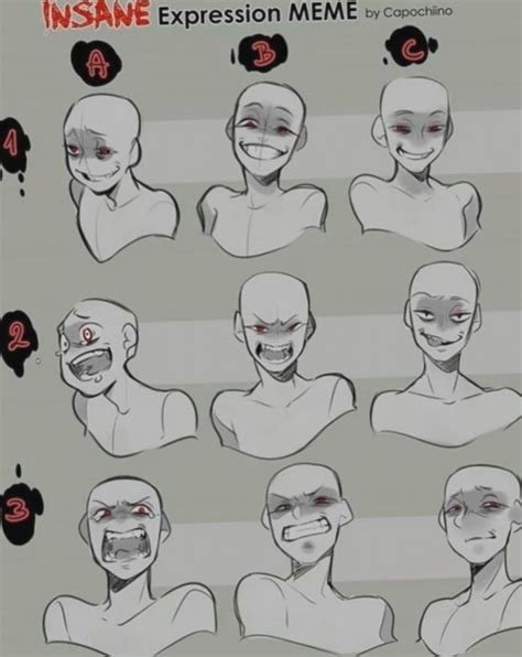 11 Anime Face Expressions Insane Drawing Face Expressions Art