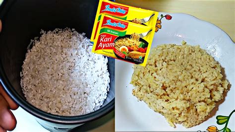 Gunakan beras pulen ada banyak sekali jenis nasi goreng yang menggunakan nasi pulen tetap enak karena tidak teras keras dan kering saat dimakan. MASAK NASI PAKAI BUMBU INDOMIE RASA KARI AYAM - YouTube