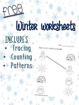 winter themed worksheets  images winter theme pattern