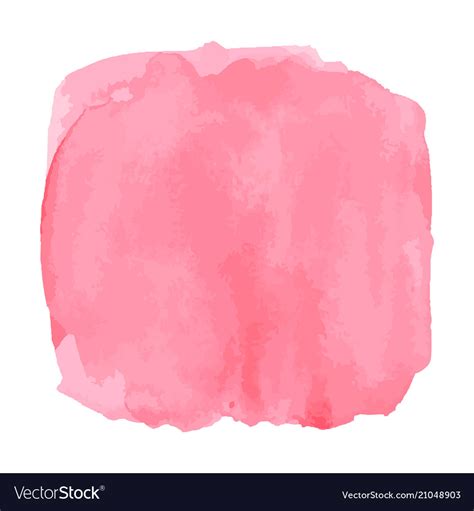 Watercolor Brush Square Pink Aquarelle Abstract Vector Image