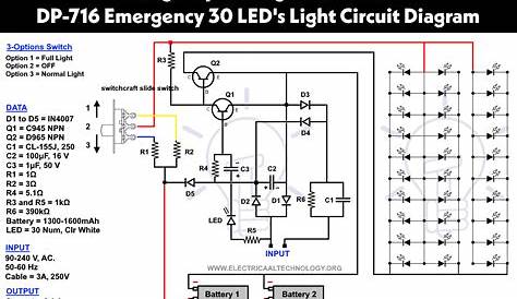 Emergency LED Light Circuit - DP-716 Rechargeable 30 LED's