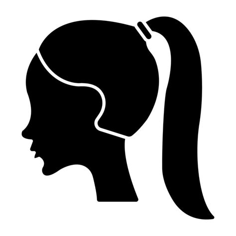 An Icon Design Of Ponytail 24169783 Vector Art At Vecteezy