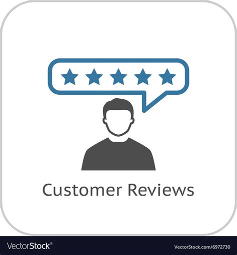 Customer Reviews Icon Flat Design Royalty Free Vector Image
